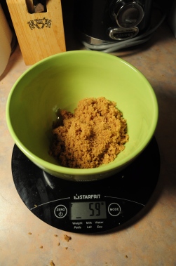 I'm using 59 grams of brown sugar to give me the desired level of carbonation. 